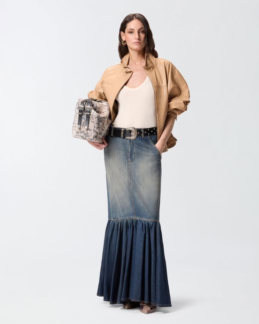 Pinko Natural Nappa Leather Blouson Jacket