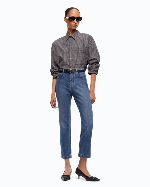 Vaqueros Slim Cropped Pinko de color Blue