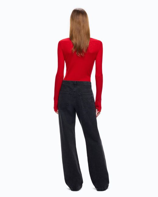 Pinko Blue Wide-Leg Jeans With Two Ways To Wear