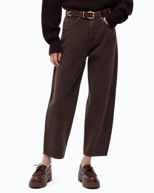 Pinko Brown Barrel-Fit Bull Denim Jeans