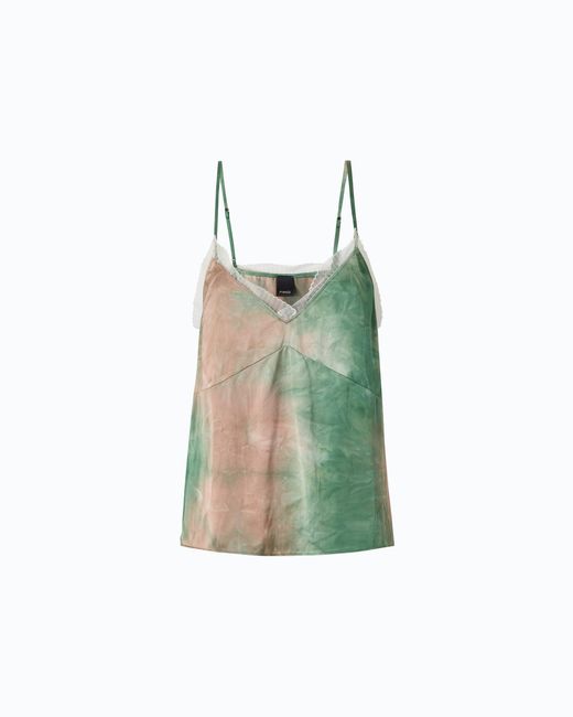 Pinko Green Gradient Satin Top