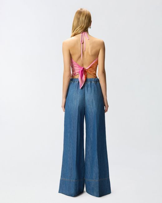 Pinko White Cover-Up Top With Love Birds Logo