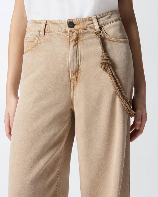 Pinko Natural Jeans With Jewel Cord