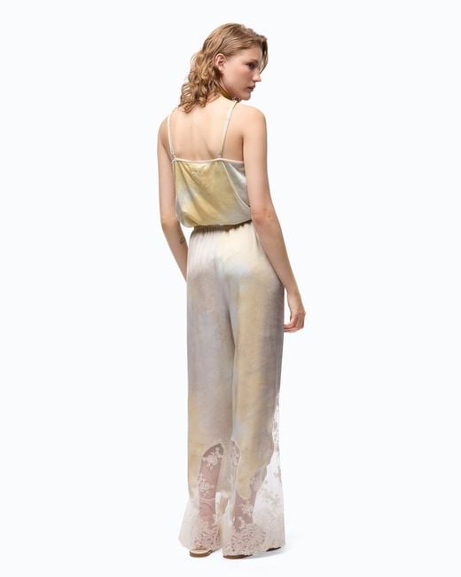 Pinko White Gradient Satin Top