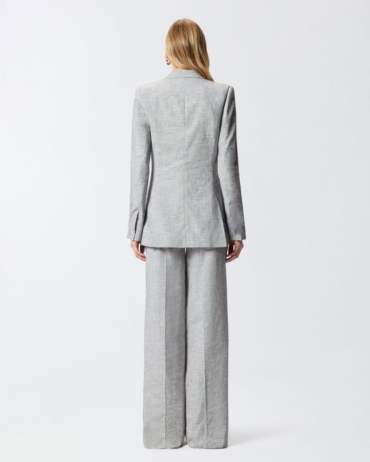 Pinko Gray Double-Breasted Jacket