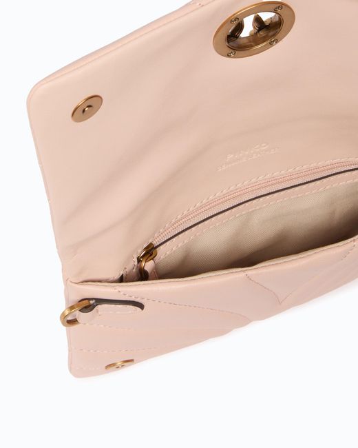 Pinko Pink Love Bag Click Horizontal Small Crossbody Clutch