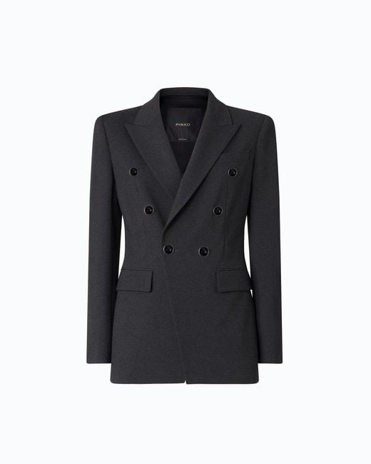 Pinko Black Slim-Fit Double-Breasted Jacket