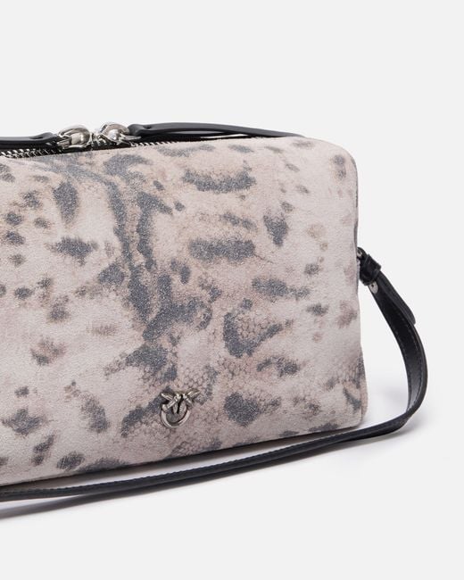 Pinko White Medium Crossbody Bowler Bag