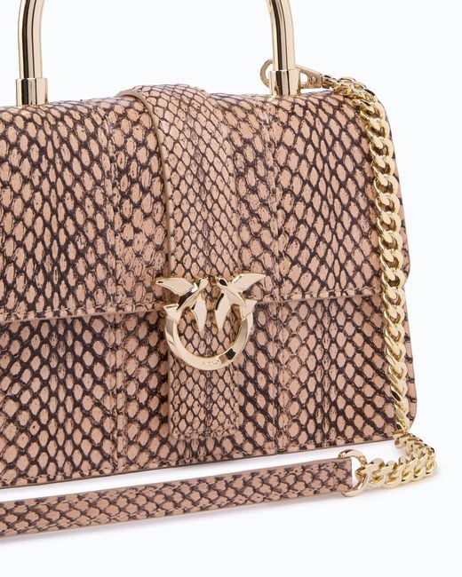 Pinko Pink Galleria Mini Love Bag Top Handle Handbag