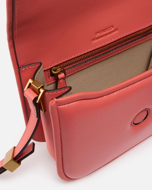 Borsa A Spalla Piccola Squadrata Love Bag Box di Pinko in Red