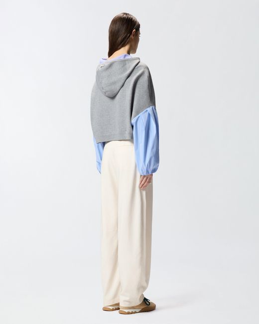 Pinko Blue Sweatshirt With Shirt Insert