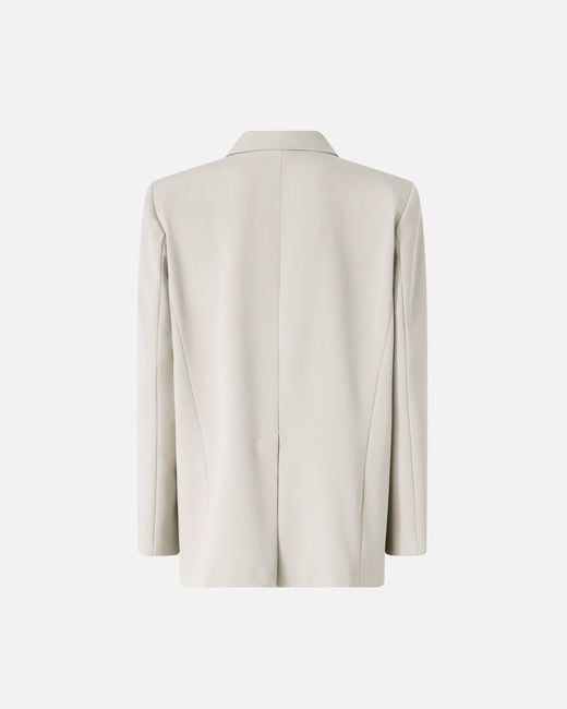 Pinko White Fluid Blazer With Rear Slit