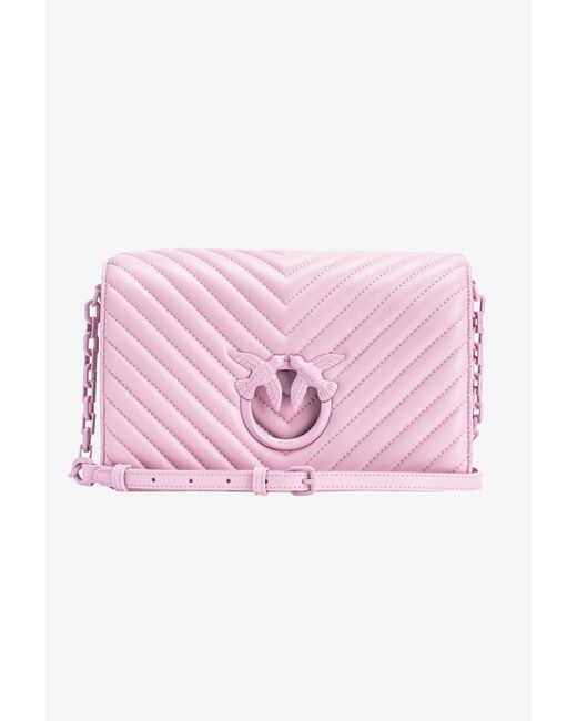 Pinko Pink Classic Love Bag Click Chevron Color Block, Lila-Colorblock