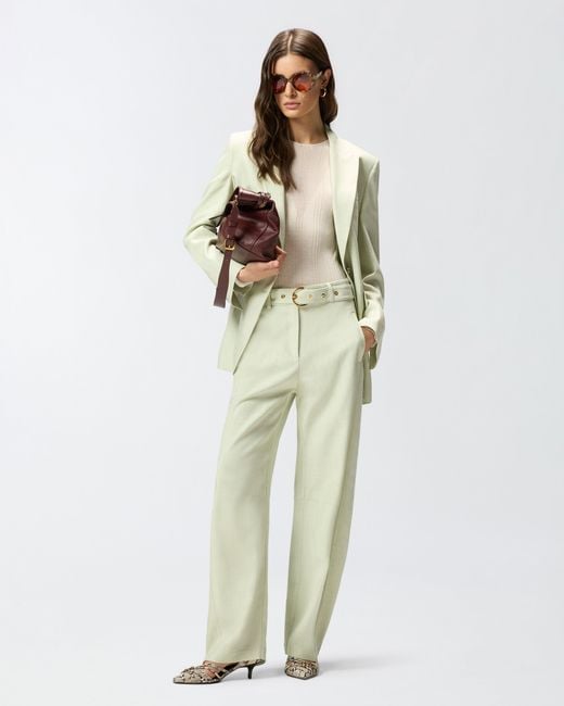 Pinko White Bodysuit With Sheer Details