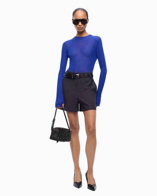Pinko Blue Lightweight Ribbed Sweater