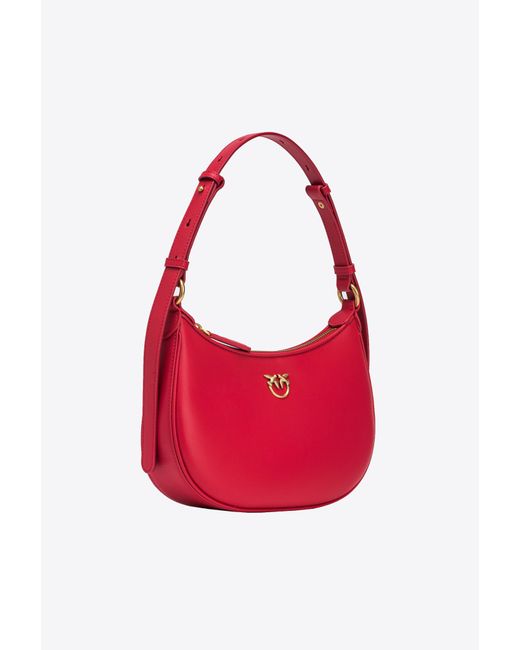 Pinko Red Mini Love Bag Half Moon Simply