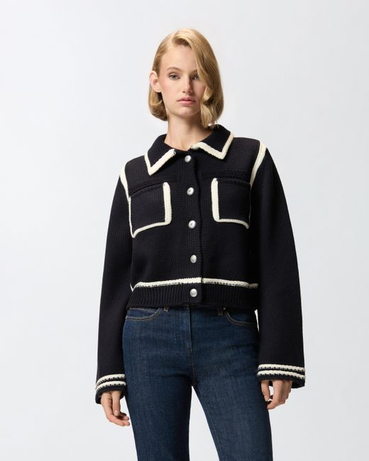Pinko Black Preppy-style Cardigan
