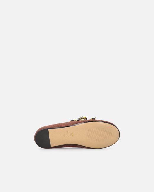 Pinko White Suede Moccasins With Multicoloured Laces