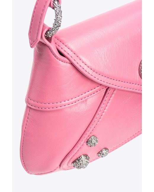 Pinko Pink Classic 520 Bag In Vintage Naplak