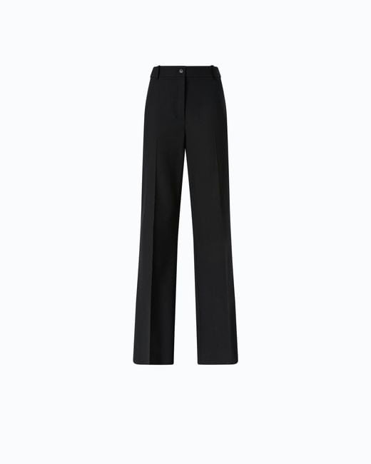 Pinko Black Tailored Wool Crêpe Trousers