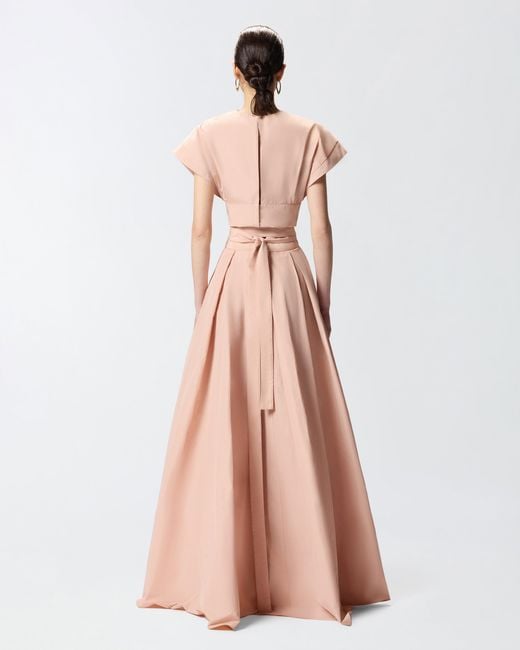 Pinko Pink Long Wrap Skirt With Bow