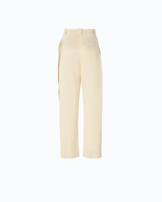 Pinko White Carrot-Fit Wrap Trousers