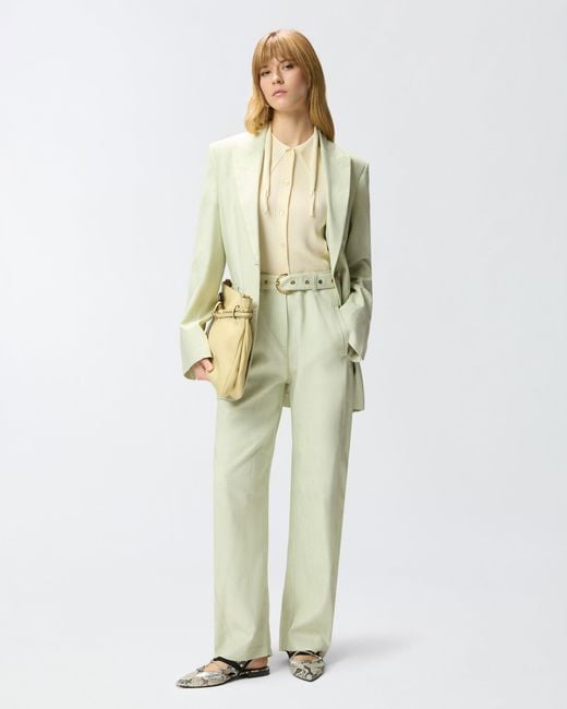 Pinko Natural Top With Bandana Knot And Buttons