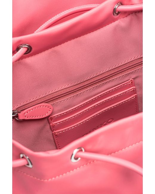 Pinko Pink Recycled Fabric Multi-pocket Backpack