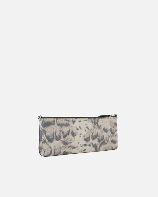 Pinko White New Horizontal Medium Shoulder Clutch