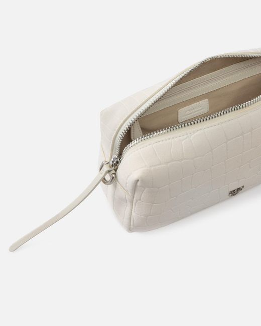 Pinko White Medium Crossbody Bowler Bag