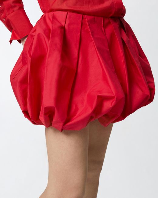 Minigonna Balloon A Pieghe di Pinko in Red