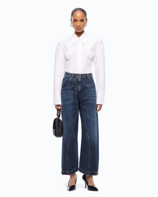 Pinko Blue Straight-Fit Jeans With Workwear Loop