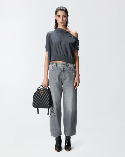 Pinko Gray Light Grey egg-fit Jeans