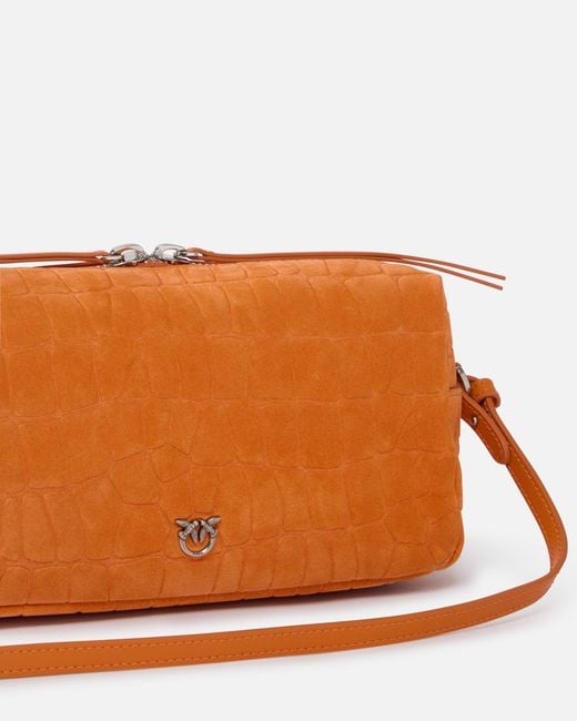 Pinko Orange Medium Crossbody Bowler Bag