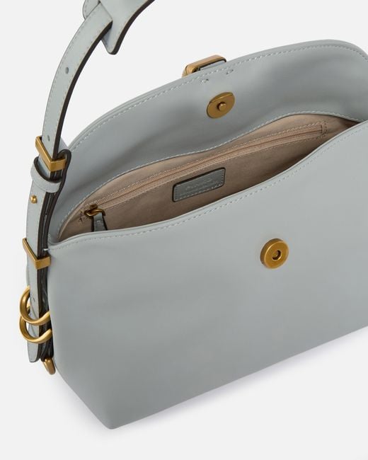 Pinko White Saddle Bag Small Leather Shoulder Bag