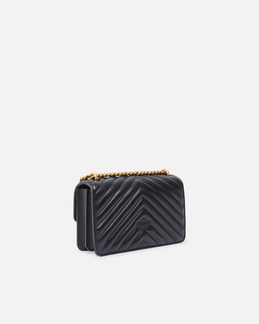 Pinko White Small Shoulder Bag Love Bag One Chevron