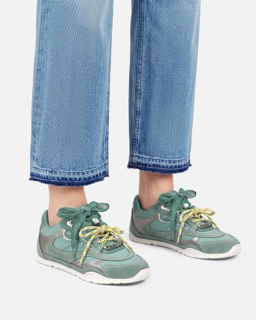 Pinko Blue Sneakers With Double Laces And Logo Details