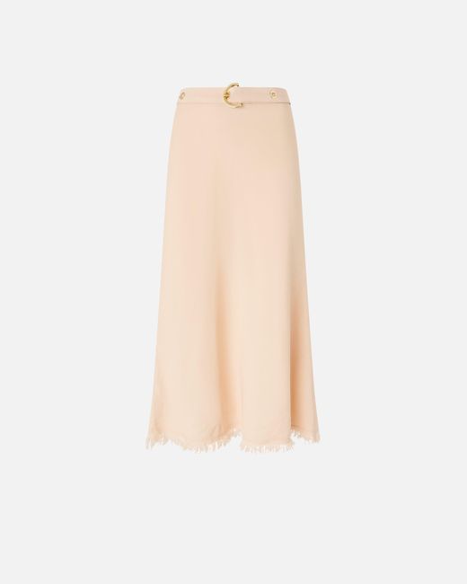 Pinko White Midi Skirt