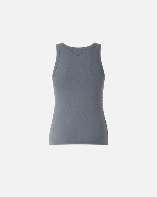 Pinko Blue Vest Top With Jewel Details