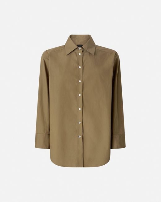 Pinko Natural Poplin Shirt With Lace Details