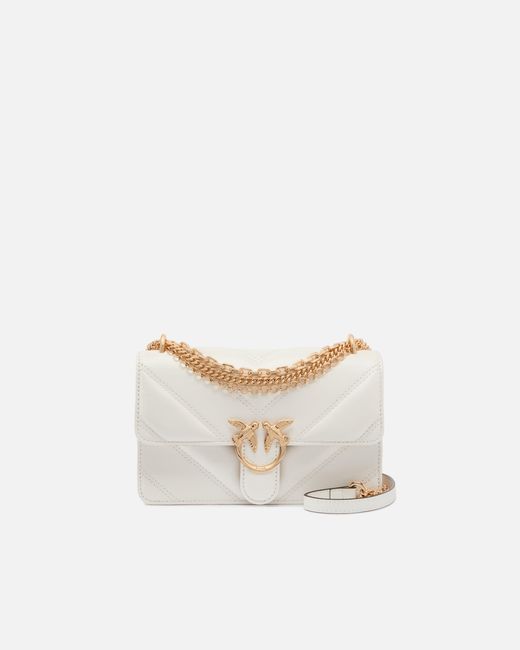 Pinko White Mini Love Bag One Shoulder Bag