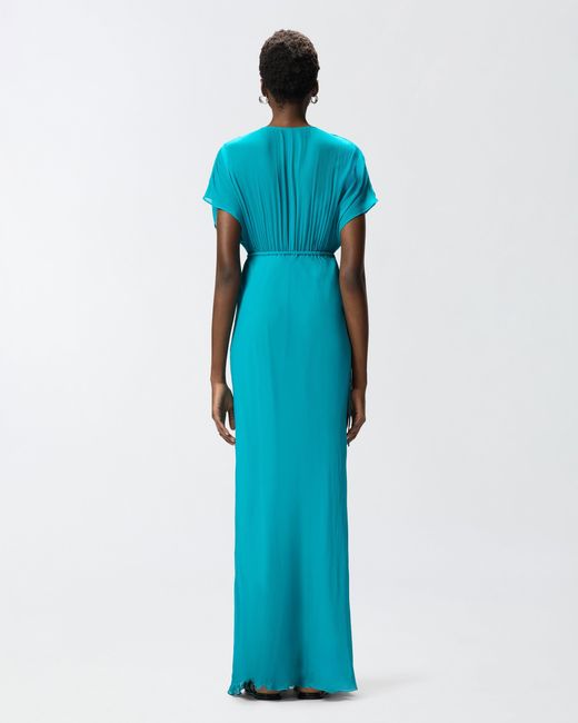 Pinko Blue Empire-Style Long Dress
