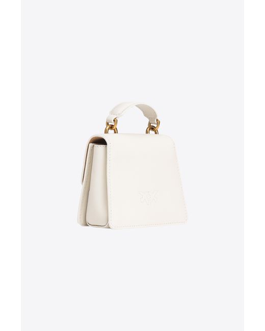 Micro Love Bag One Top Handle Light di Pinko in White