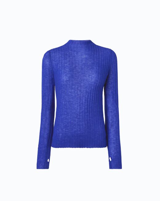 Pinko Blue Lightweight Ribbed Sweater