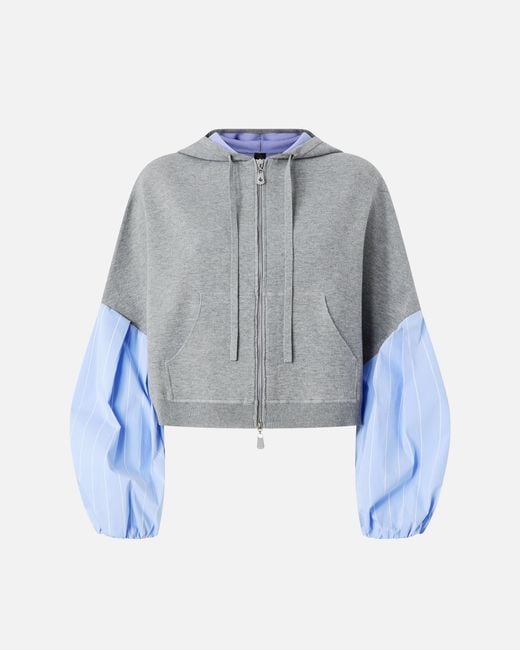 Pinko Blue Sweatshirt With Shirt Insert