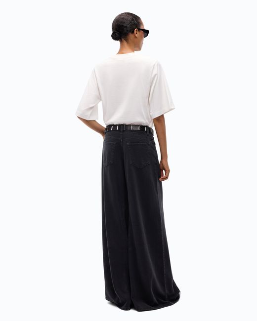 Pinko White T-Shirt With Wide Sleeves And Love Birds Logo