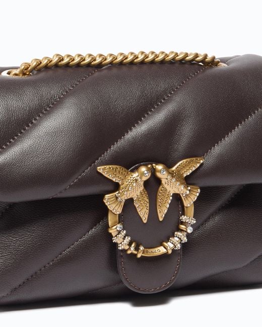 Pinko White Mini Love Bag Puff Crossbody Bag