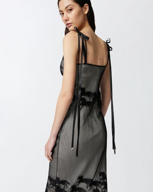 Vestido Midi Transparente Con Diseño De Caballos Reimagine X Patrick Mcdowell Pinko de color White