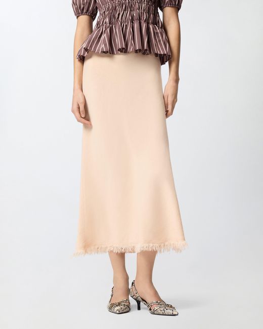 Pinko White Midi Skirt