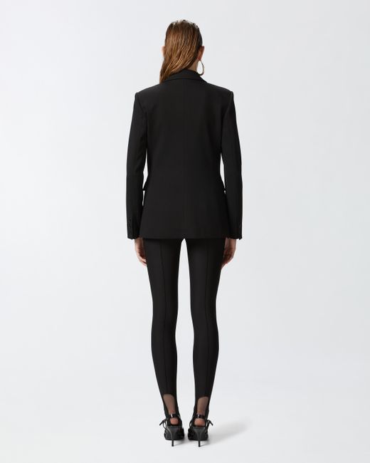 Blazer Monopetto Con Spalle Costruite di Pinko in Black
